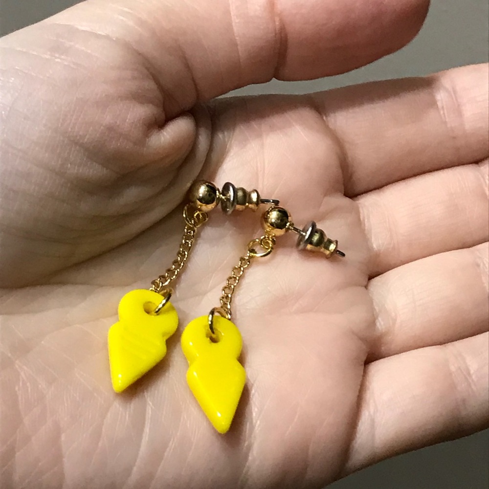 Yellow Tribal Chain Studs